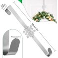 thumbnail image 2 of Wreath Hanger 2Pc 15 inches Christmas Wreath Holders Over the Door Metal Wreath Hook Star Snowflake Hook for Front Door Xmas Party Decor Door Wall Home Office, Silver, 15in, 2 of 7
