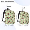 thumbnail image 3 of Honeii Christmas Hat French Bulldog Print Canvas College Laptop Backpack, Durable Rucksack Travel Notebook Bag School Backpack Book Bag for Men Women-, 3 of 7