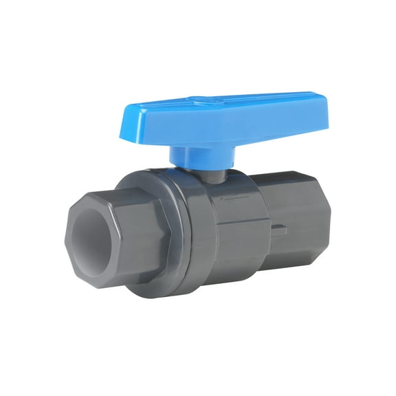 Homewerks VBVP80LTE4B Ball Valve 3/4" PVC Slip Full Port Quarter-Turn Lever For Non-Potable Water Gray