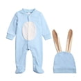 thumbnail image 4 of Toddler Boy Easter Outfits Long Sleeve Bunny Jumpsuit and Hats 2 Peice Outfit Set Dress up Party Outfit Girl Outfits Size 12-18 Months, 4 of 9