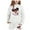 White, variant on Hienoo Toddler Girls Outfits Cartoon Character Hoodie Jogger Pants Suit Casual Sweatsuit