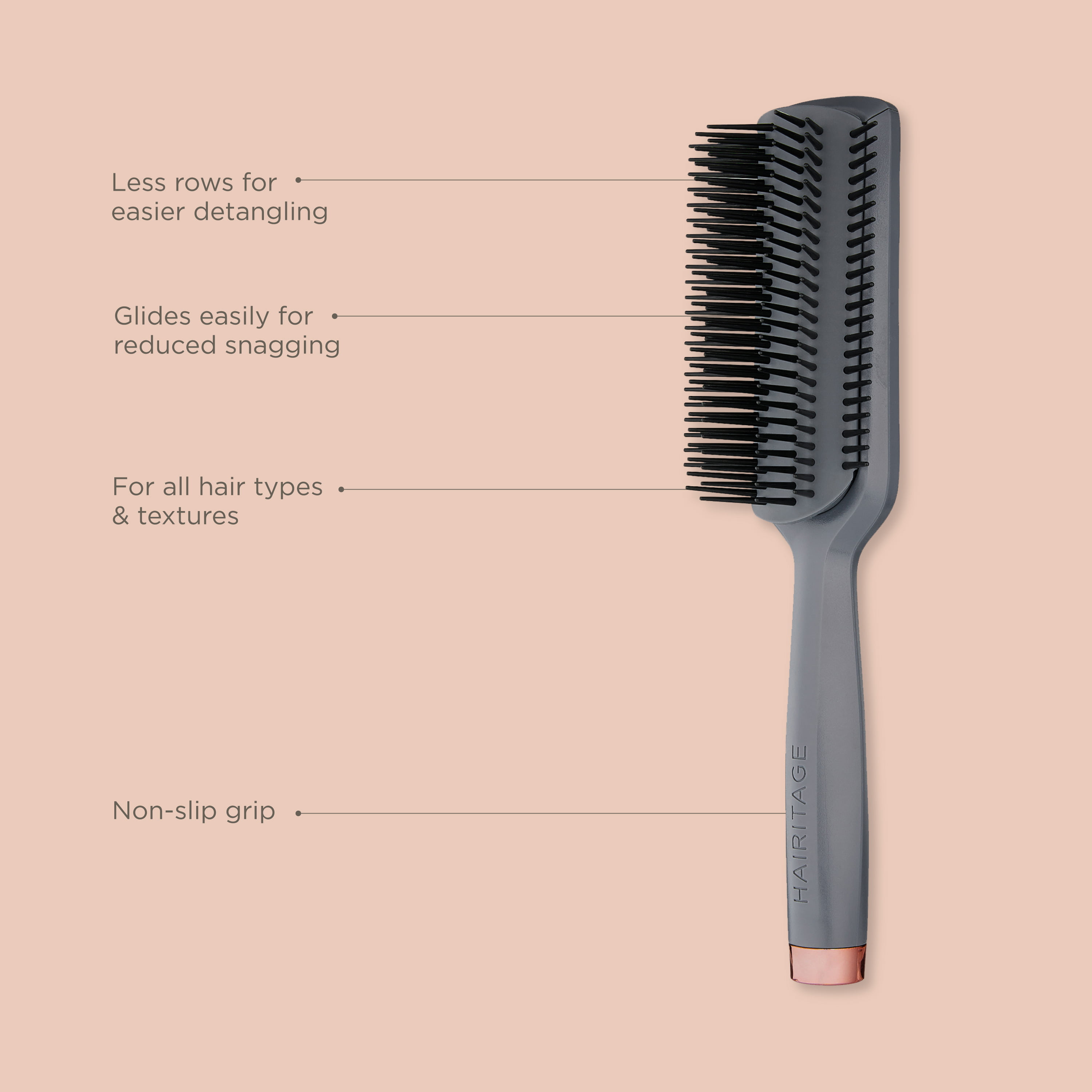 Maxbell 4-pack Hairbrush Hair Comb Set for Curly Natural Hair Pink