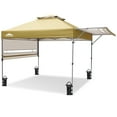 thumbnail image 3 of EAGLE PEAK 17 x 10 ft Pop up Gazebo Canopy Tent Outdoor Instant Canopy Shelter with Adjustable Dual Half Awnings (Beige), 3 of 9