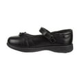 thumbnail image 2 of Petalia Girls' Faux Leather Floral Detail Hook & Loop Tween School Shoes - Black, 4, 2 of 6