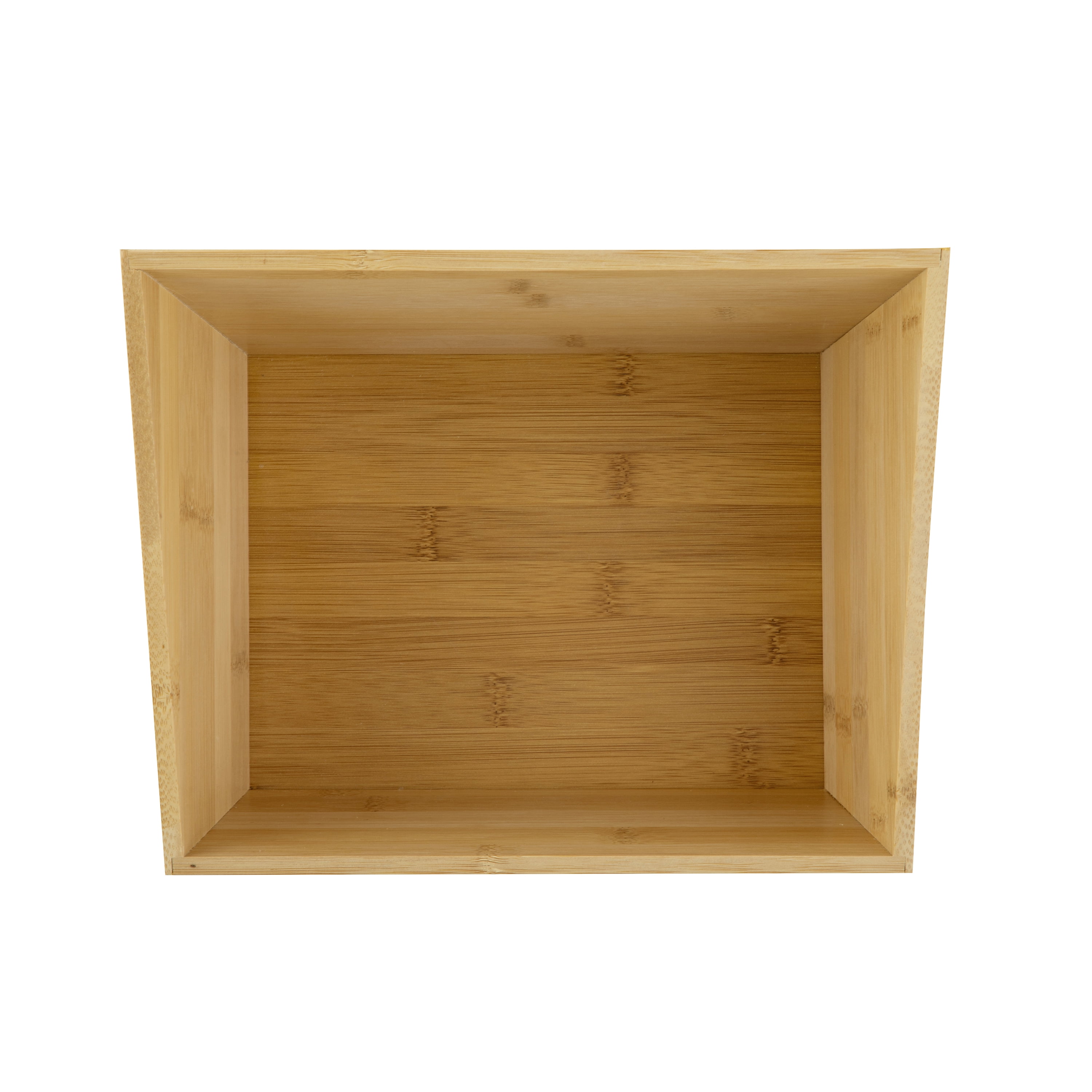 HomeZone 2-Pack Bamboo Basket Organizers, 10.5" L x 8.5" W x 6" H, Natural