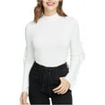 thumbnail image 2 of RACHEL ROY $99 Womens New 1501 Ivory Tie Turtle Neck Long Sleeve Top L B+B, 2 of 2