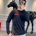 thumbnail image 3 of Suéteres de hombre, capa base, sudaderas negras coreanas de otoño, sudaderas casuales a granel, manga larga, camiseta de lujo normal XL de alta calidad para hombres, 3 of 5