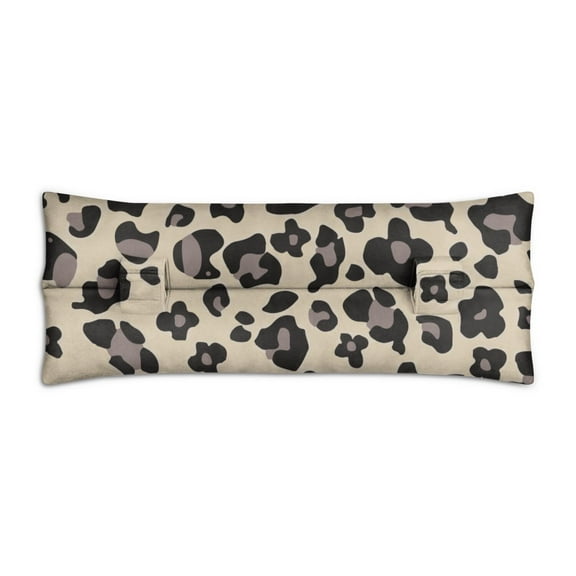 Cute Cartoon Leopard Design Recovery Cushion - Adjustable Seatbelt Pillow for Chemotherapy Patients & Hysterectomy Recovery | Easy Installation with Velcro Straps