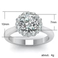 thumbnail image 5 of 1.5ct Round Cut AAA Cz 925 Silver Flower Band Women's Engagement Ring Size 6-10, 5 of 5