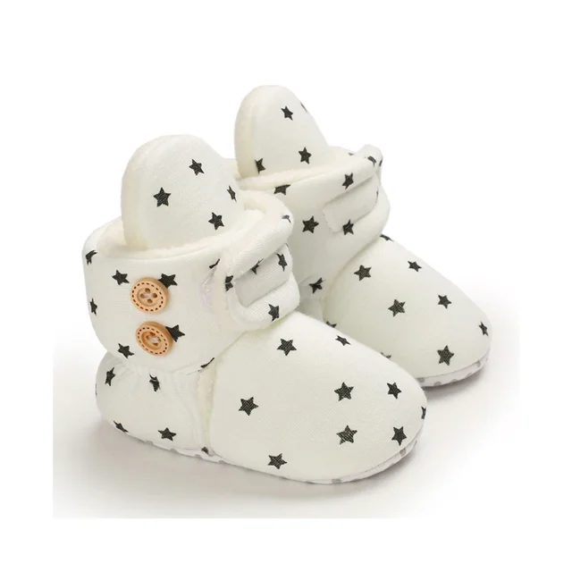 Zapatos de algodón con suela blanda para bebé - Blanco (12 cm)