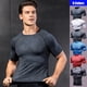 thumbnail image 5 of TFixol Camiseta deportiva para hombre con estampado 3D y cuello redondo, manga corta, rápida, 5 of 8