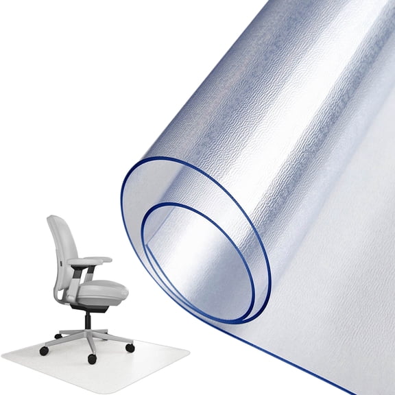 Office Chair Mat, Transparent Floor Protector, Office Desk Mat for Hardwood Floor, Clear PVC Heavy Duty Floor Protector for Office & Home