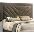 thumbnail image 6 of Queen Size Bed Bedroom Set - Upholstered Headboard, Rubberwood, Gray Rustic Finish, 6 of 9