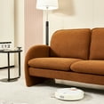thumbnail image 4 of Comfortable 59" With Upholstery - Solid Wood Frame, Foam Cushions, For Bedroom & Living Room, Orange In Filled Office Space,, 4 of 6
