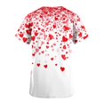 thumbnail image 4 of VKOYWKM Womens Scrub Tops Valentine's Day Shirts Cute Love Heart Print Working Uniform Short Sleeve Casual V Neck Nurse Uniforms Holiday Nurse Scrubs with Pockets, 4 of 5