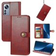 thumbnail image 1 of Funda de piel de color liso para Xiaomi 12 Pro, color rojo, 1 of 5