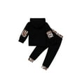 thumbnail image 2 of Bmnmsl Toddler Fall Sets Long Sleeve Patchwork Pocket Hoodie and Pants, 2 of 6