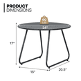 thumbnail image 2 of MoNiBloom Patio Outdoor & Indoor Steel Patio Side Table, Weather Resistant Outdoor Round End Table for Patio, Yard, Balcony, Garden, Living Room, Bedroom, Black, 2 of 9
