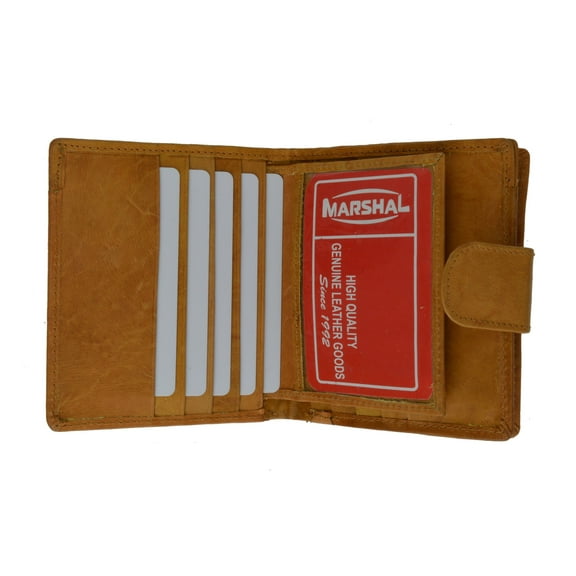 Heiress Ladies Cadex Leather ID Card Holder Wallet with Snap Button Closure 506 CF