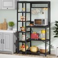 thumbnail image 1 of Tribesigns Baker’s Rack with Power Outlets, 8-Tier Microwave Stand with Storage Shelves, 1 of 12