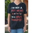 thumbnail image 5 of Lone Star Roots - I'm Not a Hot Mess I'm a Spicy Disaster V-Neck T-Shirt, 5 of 6
