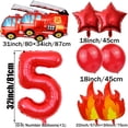 thumbnail image 3 of Ensemble de 9 Ballons de Feu Camion de Pompiers 32 Pouces Chiffres Rouges 0-9 Ballons d'Anniversaire Pompier Décorations de Fête Fournitures de Fête de Festival, 3 of 5