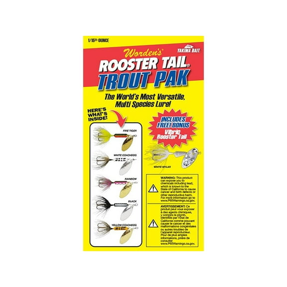 Worden's 1/16oz Rooster Tail Trout Pak Box Kit with Storage Box