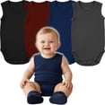 thumbnail image 6 of ToBeinStyle Baby Boys' 4 Pack Tank Top Bodysuit Onesies - Classic - Size 3, 6 of 7