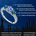 thumbnail image 2 of Gem Stone King 2.17 Cttw Blue Tanzanite and London Blue Topaz Ring for Women | 925 Sterling Silver | Gemstone Birthstone | Wedding Engagement Anniversary Promise Ring for Women | Size 6, 2 of 6