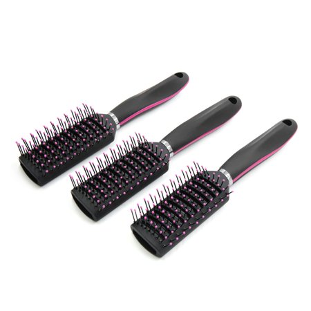 3pcs Abs Anti Static Men Hair Styling Brush Salon Barbers Curly