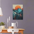 thumbnail image 5 of 16x24 inch Canvas Paintings For Bedroom Simplicity Mountains & Sunrise,Home Room Decor Bedroom Accessory,Enchanting Mountains & Sunrise Modern Style Painting Canvas Poster,For Cafes,Bar,Door, 5 of 6