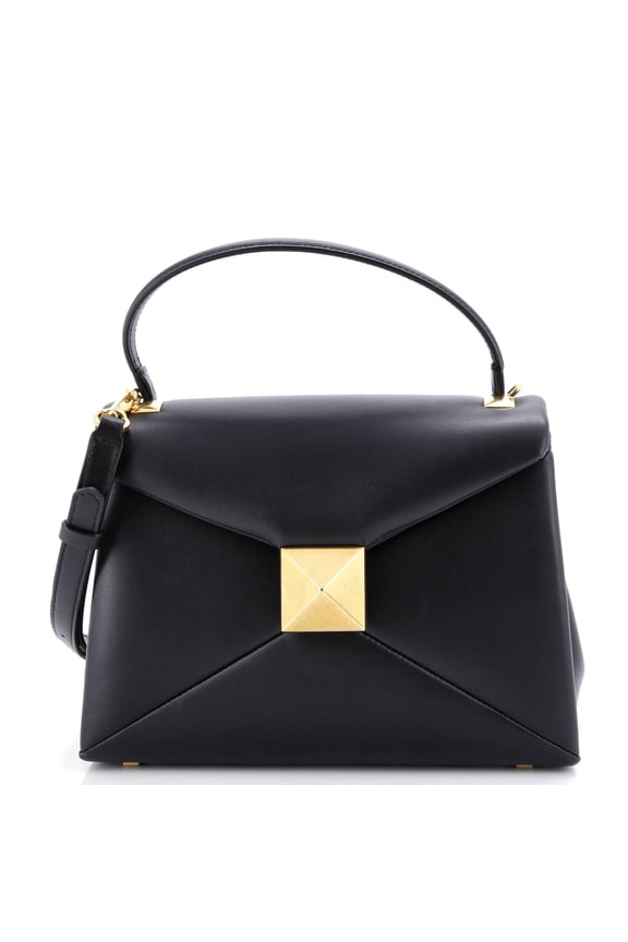 Pre-Owned One Stud Top Handle Flap Bag Leather Small By Rebag