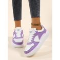 thumbnail image 2 of Women's Lace-up Casual Sport Shoes White Sneakers Skateboarding Shoes, Lightweight For Street, 2 of 4