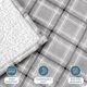 thumbnail image 2 of Manta de cama de felpa Sherpa Bare Home tamaño King a cuadros escoceses, 2 of 4
