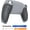 New Hope Gray & Classic Gray, variant on eXtremeRate Black Performance Rubberized Grip Custom White Back Housing Bottom Shell Compatible with ps5 Controller, Replacement Back Shell Cover Compatible with ps5 Controller