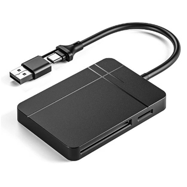 4-in-1 Memory Card Reader USB A/USB C to MS TF SD Card Reader for Laptop Android Phone OTG Adapter