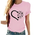 thumbnail image 2 of Sakmal Casual Tops for Women Pink Short Sleeve Crew Neck Graphic T-Shirts Womens Shirts for Summer, 2 of 7