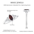 thumbnail image 5 of Rosec Jewels Natural Garnet Marquise Engagement Ring with Celtic Knot - 4X8 mm - AAA Quality - January Birthstone, 14K White Gold, US 8.00, 5 of 8