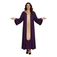 thumbnail image 1 of RUNQHUI Women’s Choir Robe Roman Cassock Flared Long Sleeves Pulpit Robe and Pastor Purple L, 1 of 5