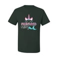 thumbnail image 2 of Wild Bobby, Cute Unicorn Mermaid Vibes Children Girl Birthday, Streetwear, Men's Graphic Tees, Forest Green, 5XL, 2 of 3
