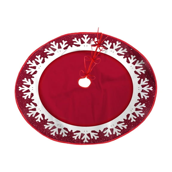 LYCAQL 30 Inch Christmas Tree Skirt Nativity Scene Holy Family Xmas Tree Mat Tree Skirt Pad Double Layer Round Tree Skirt for Christmas Holiday Jesus Party Decor