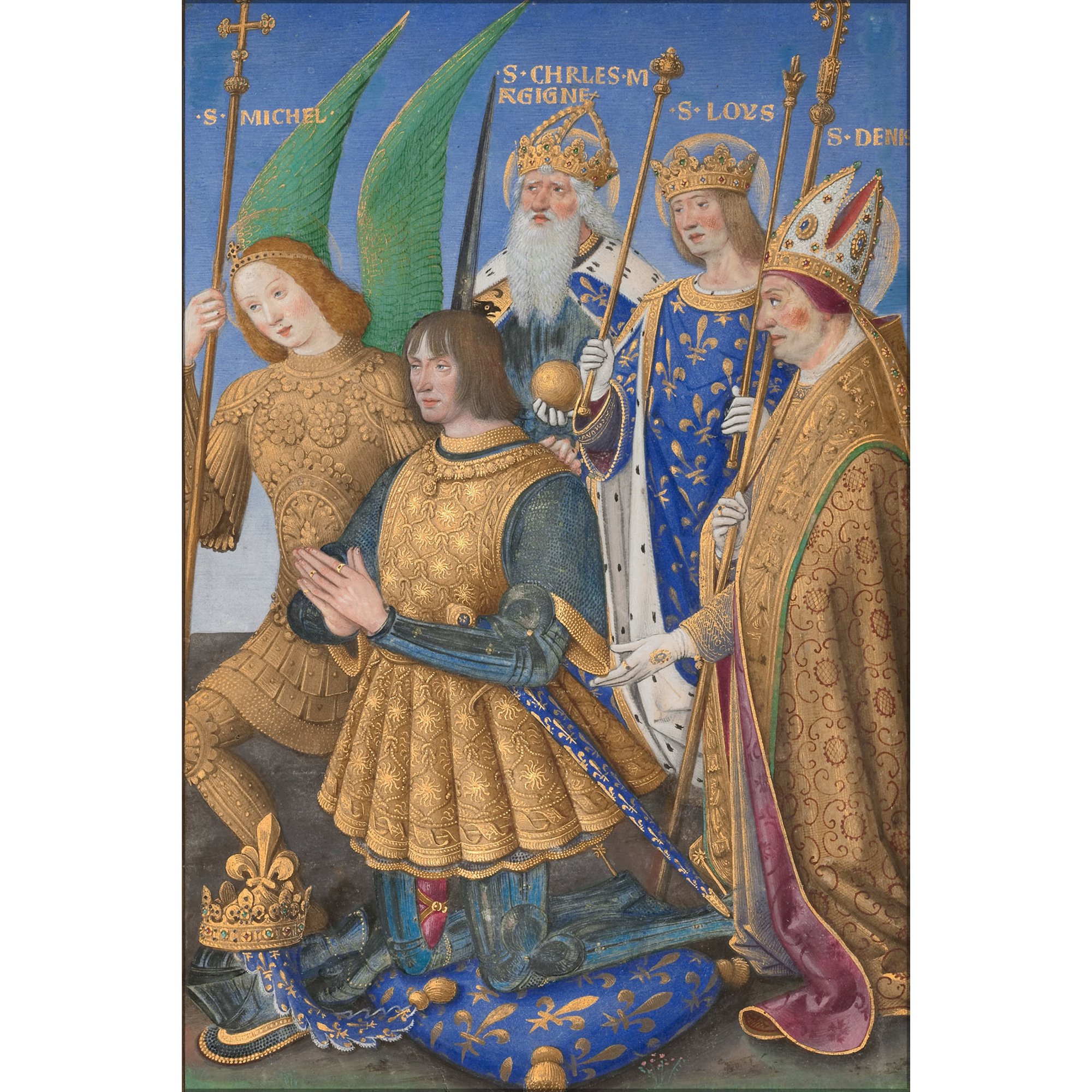 24"x36" Gallery Poster, Jean Bourdichon French Louis XII of France Kneeling in Prayer