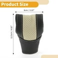 thumbnail image 6 of Unique Bargains 1 Pc Automotive Manual Universal Gear Shift Knob Cover Car Stick Shifting Handle Protector Faux Leather T-shape Beige Black 12.5x8cm/4.92"x3.15", 6 of 7