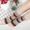 thumbnail image 3 of Loritta 5 Pairs Wool Socks for Women, Crew Cozy Boot Winter Warm Thick Socks Gifts Size 5-9, 3 of 6