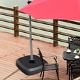 thumbnail image 4 of Costway 330LBS Umbrella Weight Base Water/Sand Filled Offset Umbrella Foot Pedal W/Wheel, 4 of 12