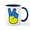 White/Navy Inside, variant on CafePress - Ukrainian Flag Peace Sign Ukraine Native Home Mugs - 11 oz Ceramic Mug - Novelty Coffee Tea Cup
