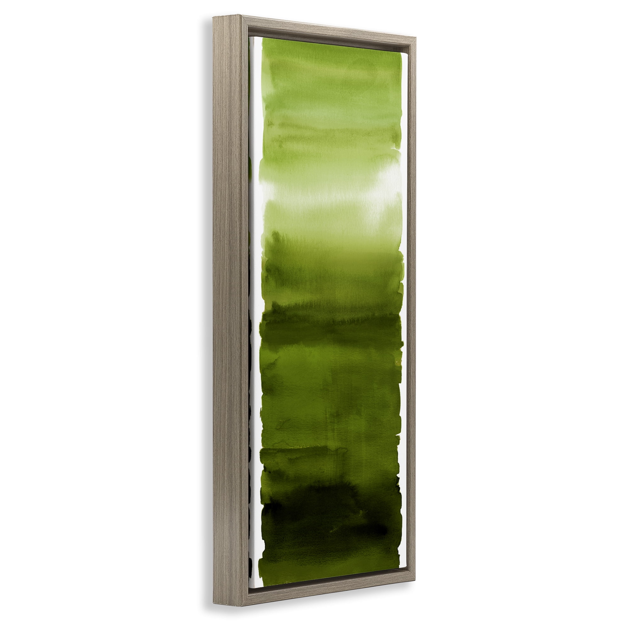 Stupell Industries Green Blend Gradient Brown Framed Floater Canvas Wall Art, design by Allie Corbin