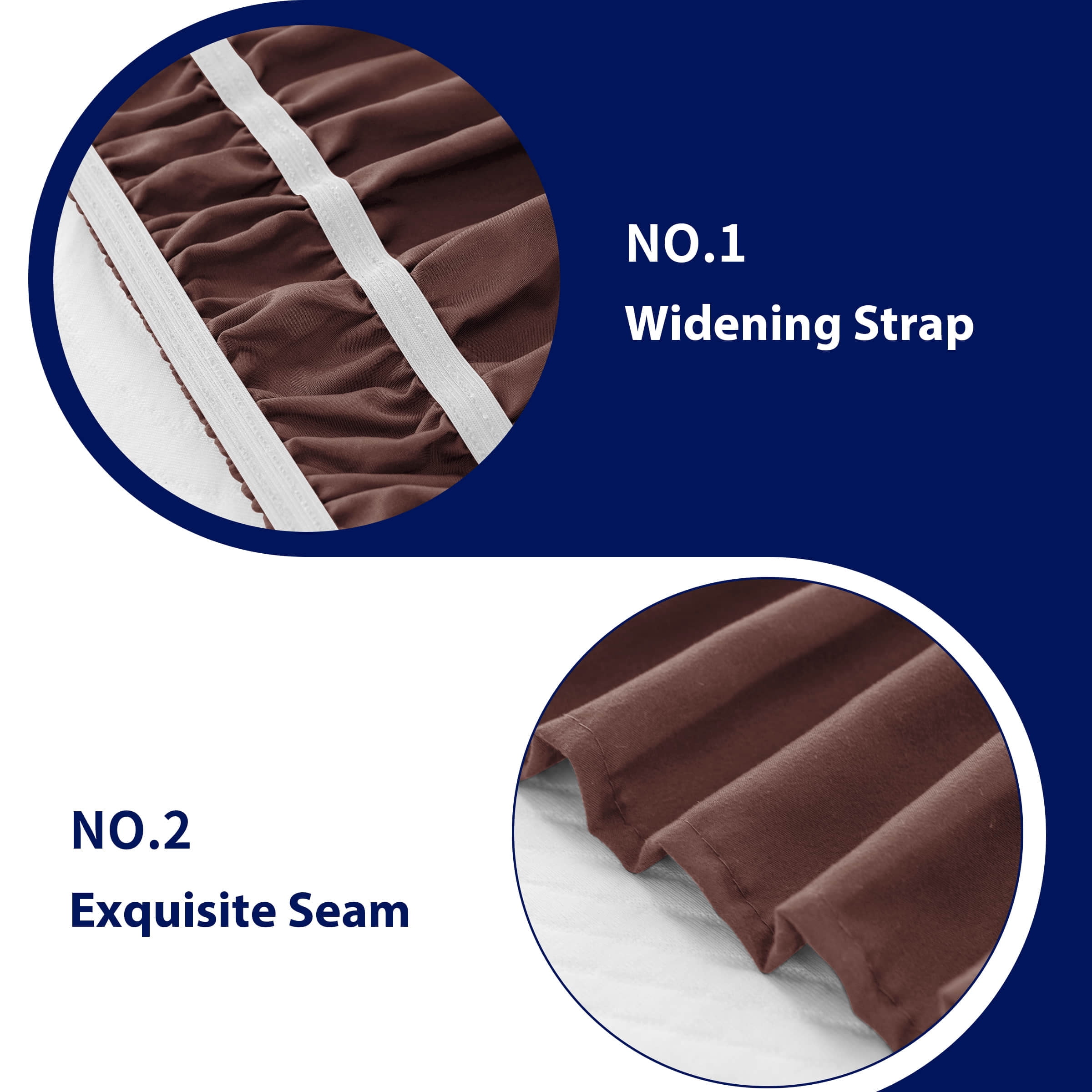 Subrtex Bed Skirt Wrap-Around Dust Ruffle Elastic 16 Inch Bed Cover, King, Chocolate