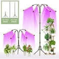thumbnail image 4 of LED Grow Lights for Indoor Plants, Full Spectrum Plant Light with Stand, USB Plug Adjustable Tripod 15-63inch for Floor Plants, Red/Blue/White, 3/9/12H Timer, 4 of 9