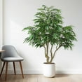 thumbnail image 4 of 7FT Artificial willow Tree, Indoor Faux slik Greenery Plant for Home, Apartment, or Office Decoration, 1pc/set, 4 of 10